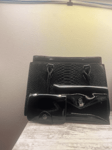 3 set leather purse black