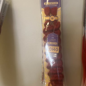 Red boho 18 pre-stretched